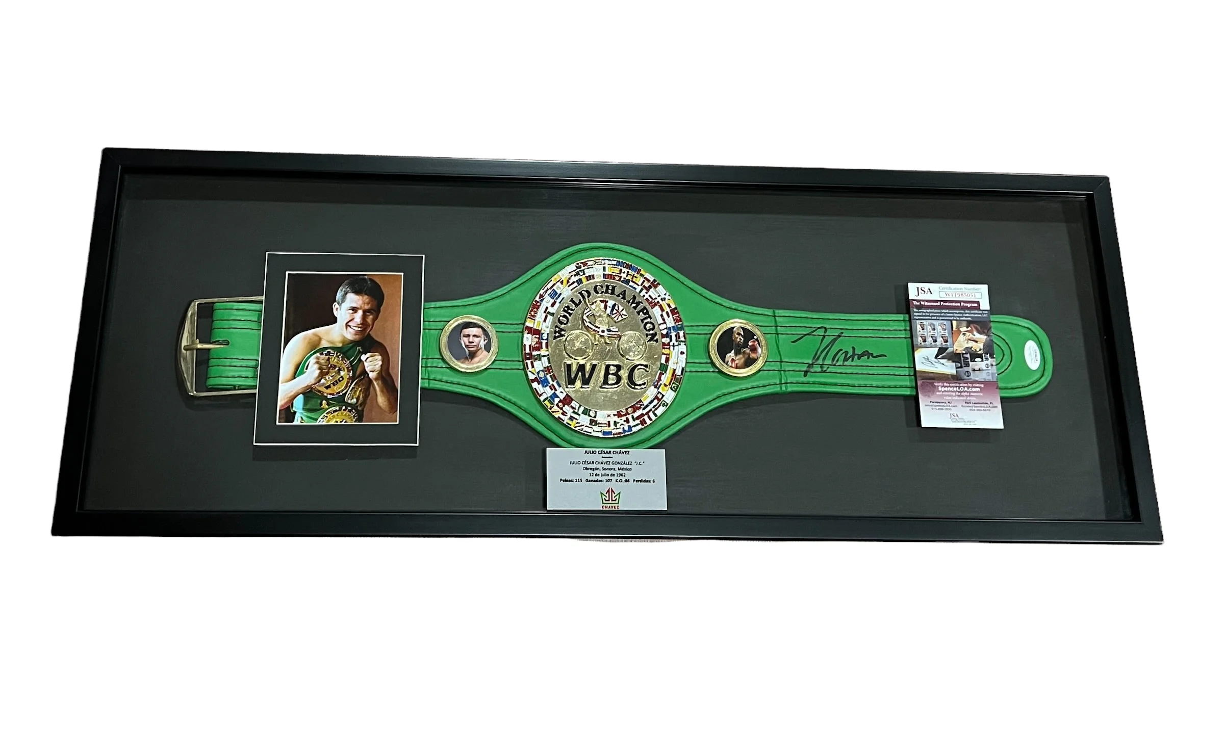 Cinturón Mini Enmarcado / Boxeo / Julio Cesar Chavez