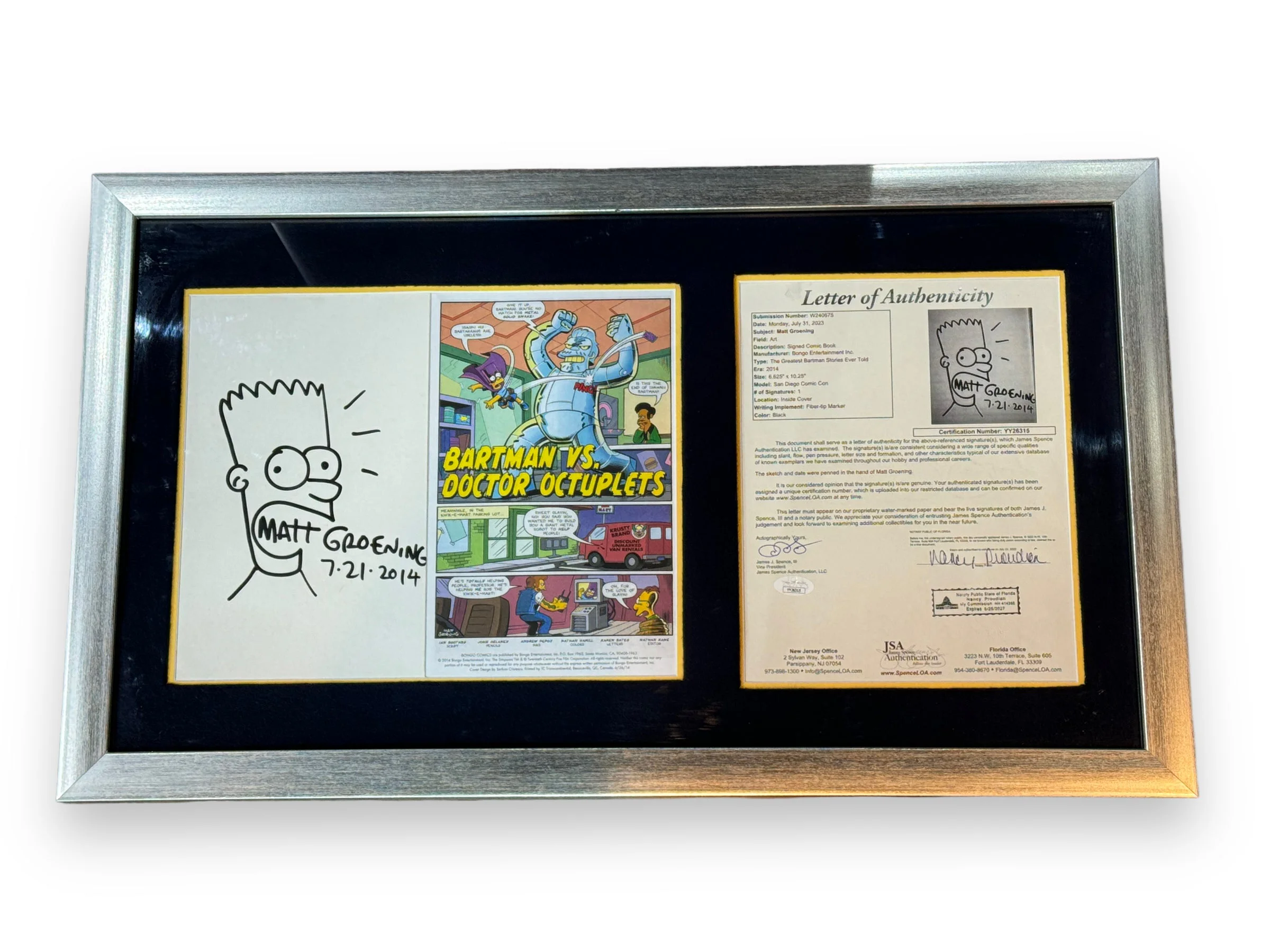 Sketch Enmarcado / Los Simpson / Matt Groening