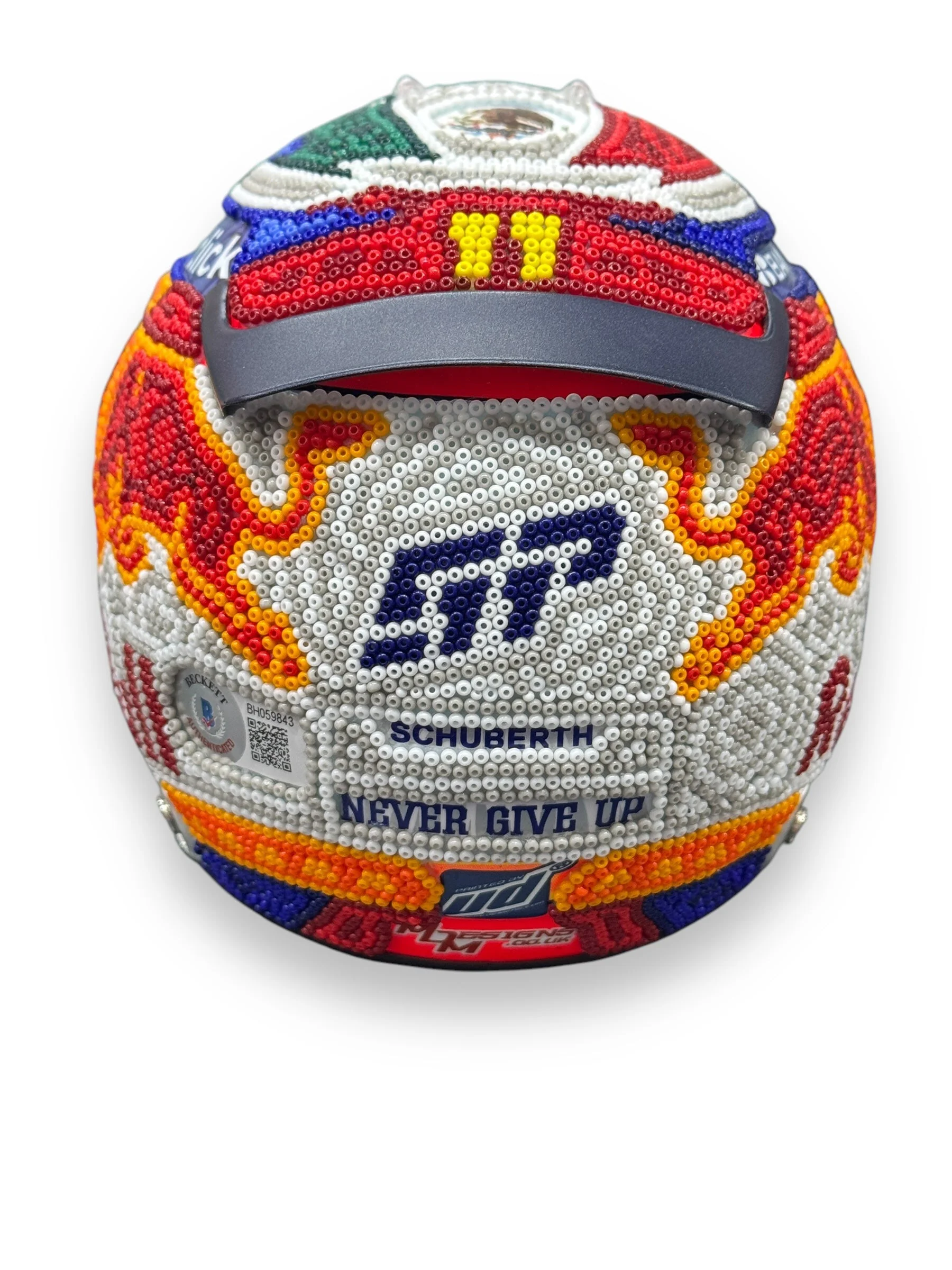 Mini Casco / F1 / Sergio "Checo" Pérez (Arte Huichol) - Image 3