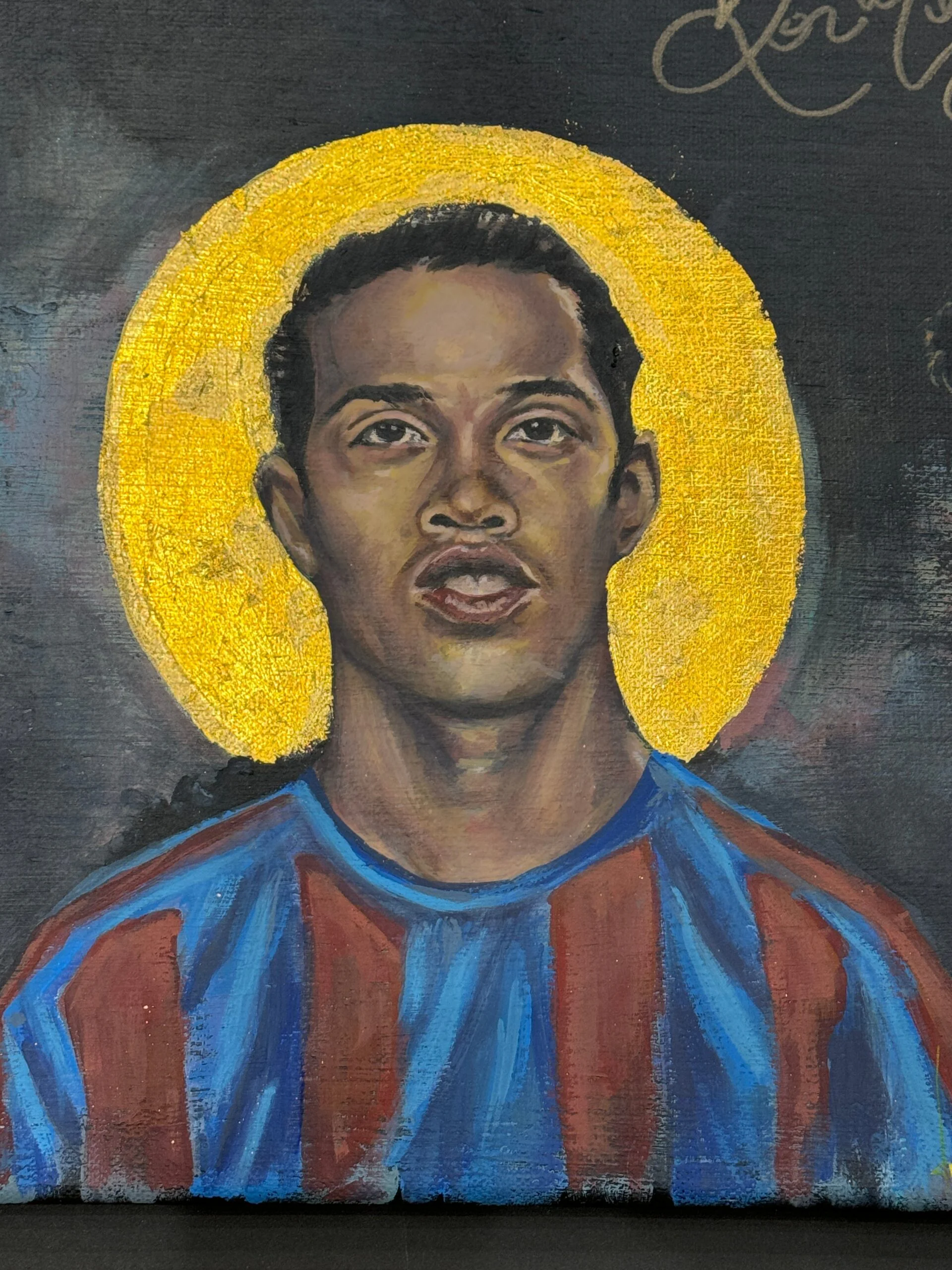 Cuadro pintado a mano / Barcelona / Ronaldinho - Image 4