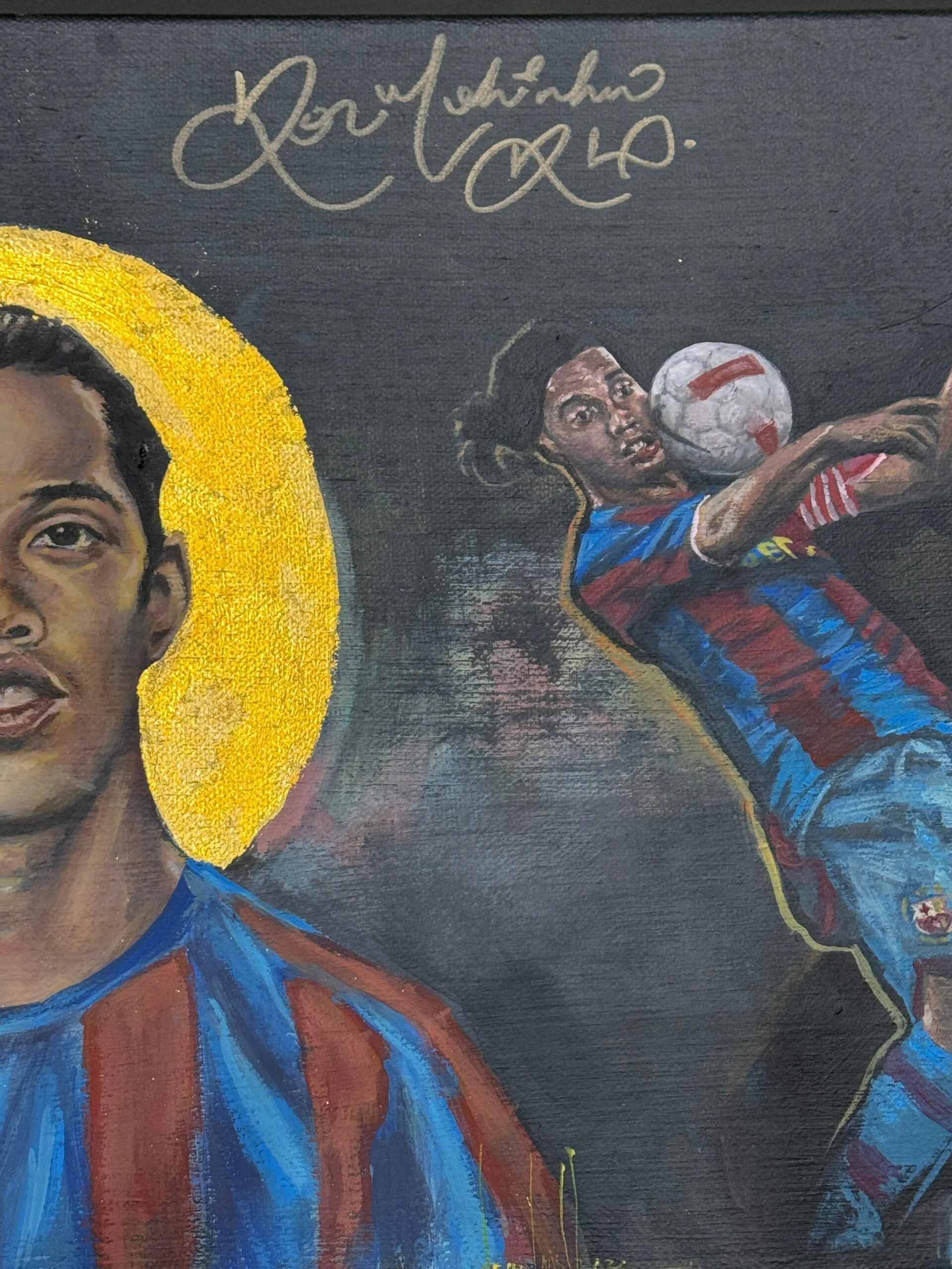 Cuadro pintado a mano / Barcelona / Ronaldinho - Image 5