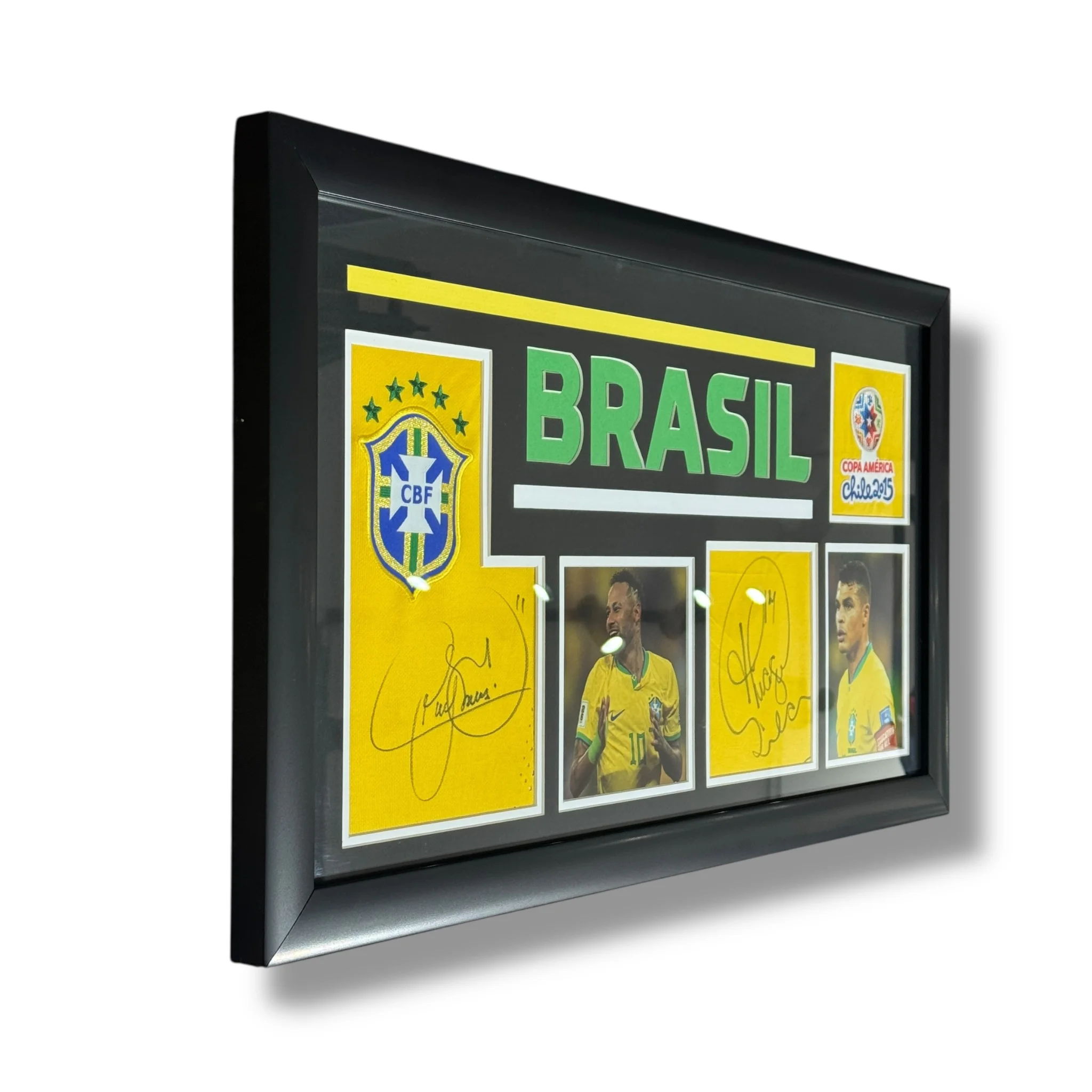 Cuadro Jersey usado / Brasil / Neymar, Thiago Silva - Image 3