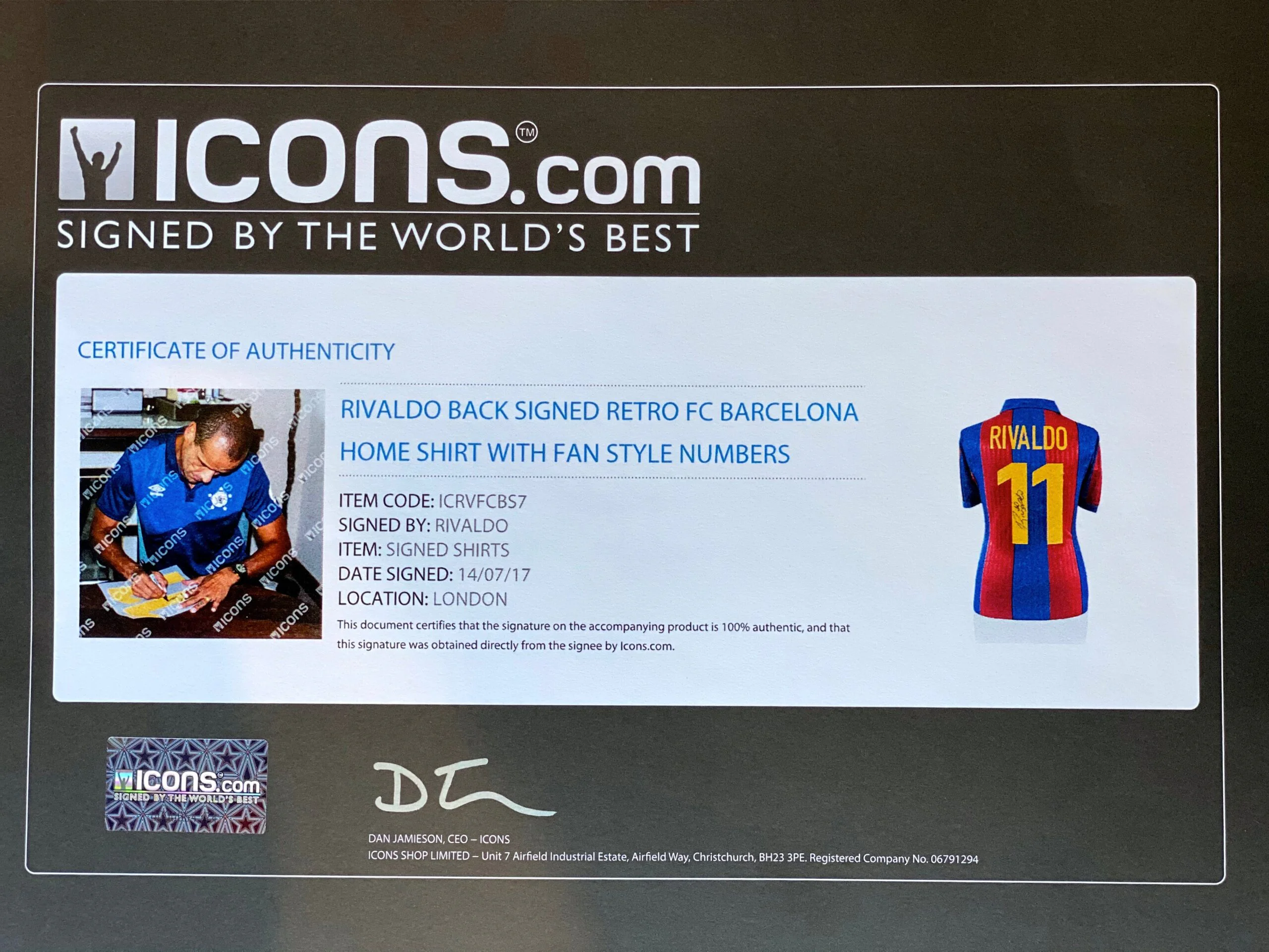 Jersey / Barcelona / Rivaldo - Image 5