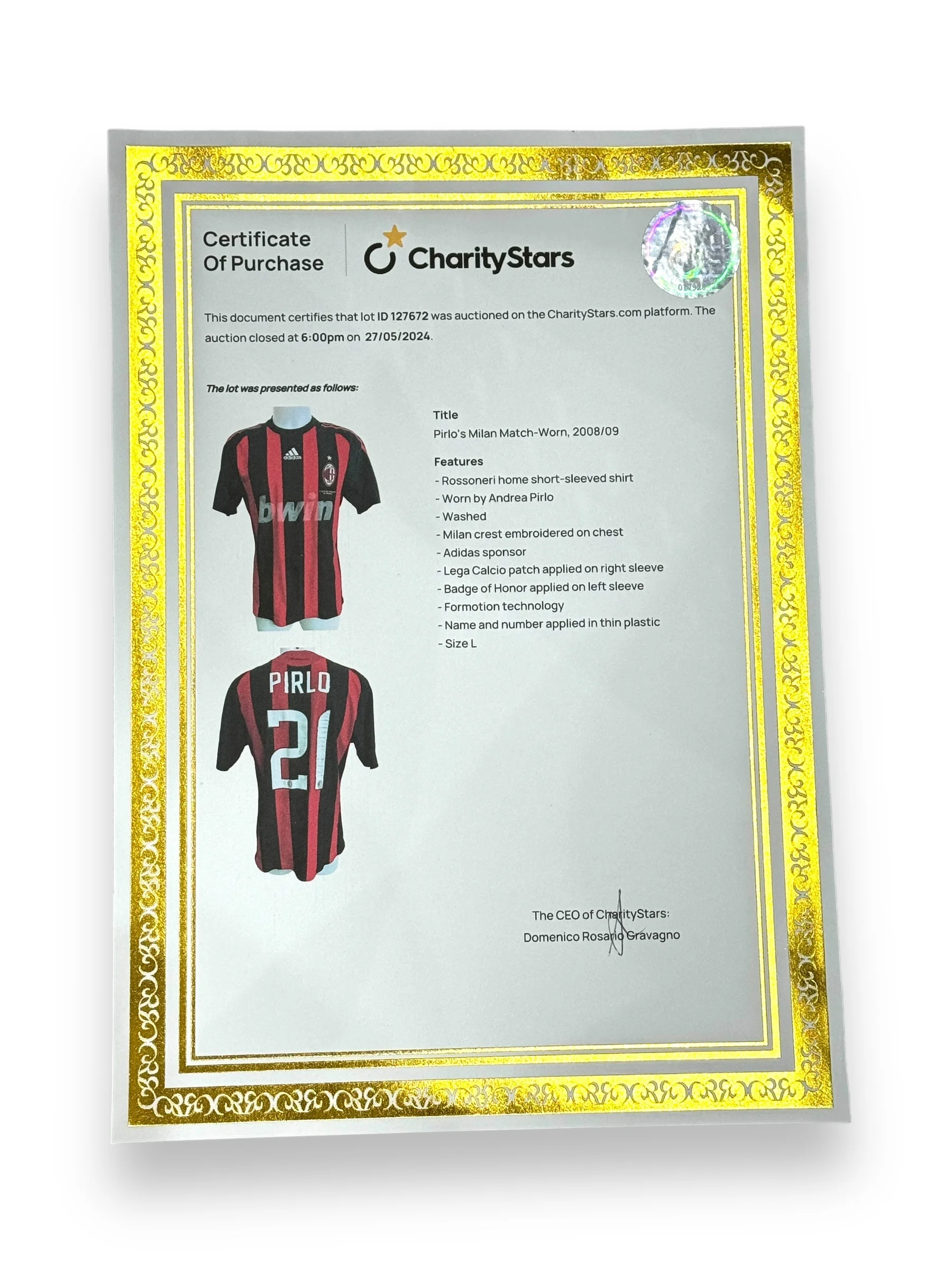 Jersey usado / Milan / Andrea Pirlo - Image 7