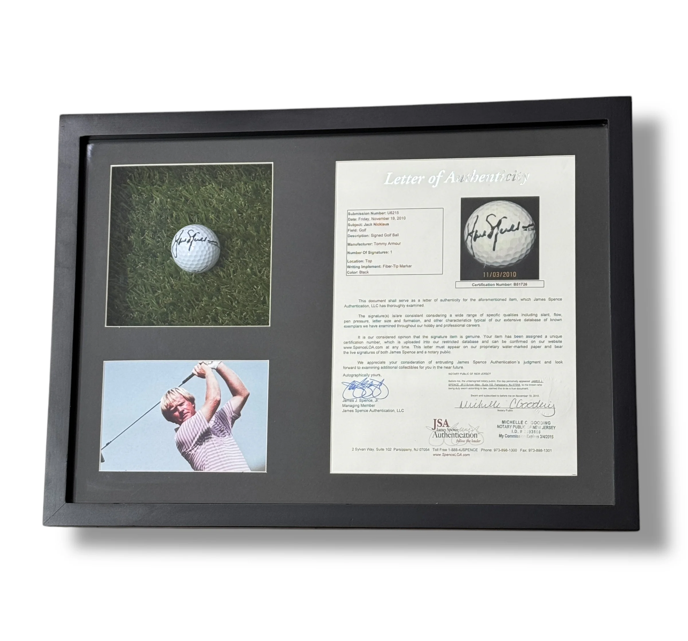 Bola enmarcada / Golf / Jack Nicklaus
