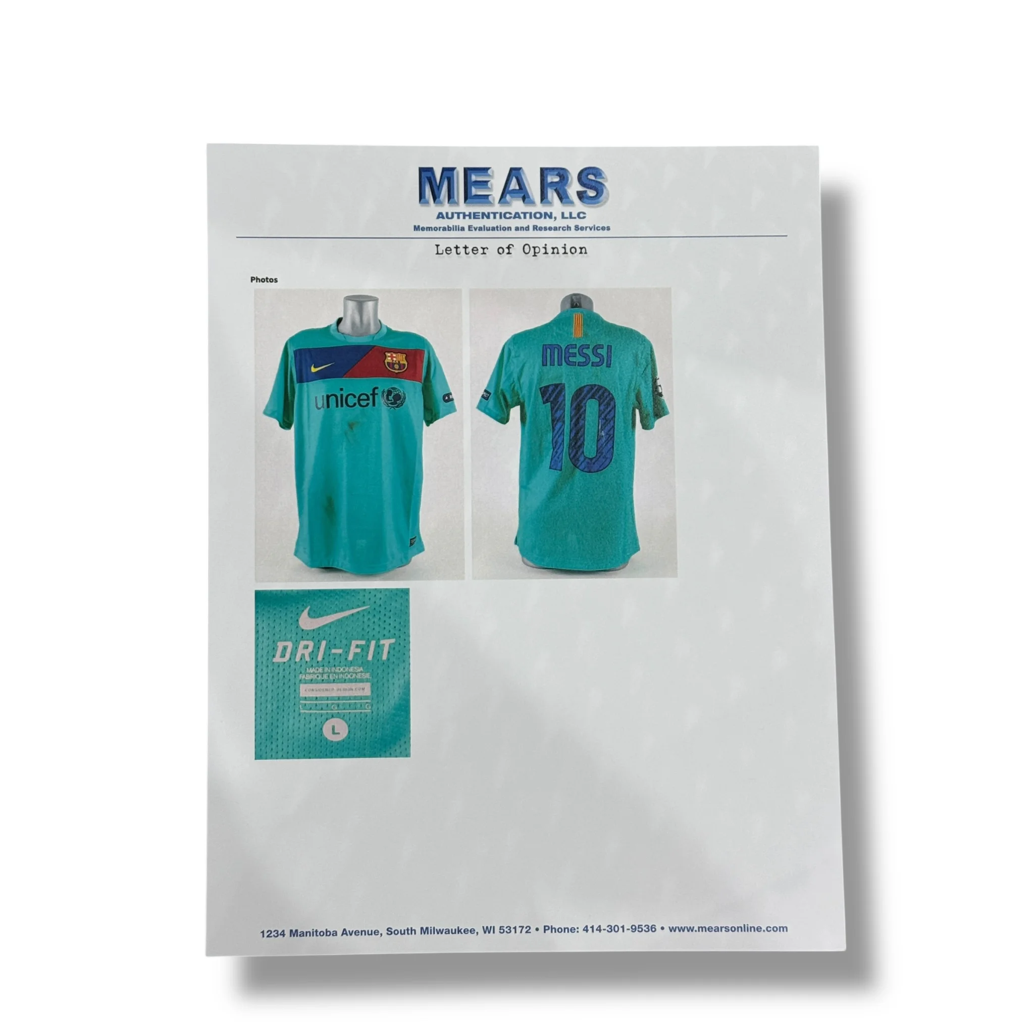 Jersey usado / Barcelona / Lionel Messi (Temporada 2010) - Image 12