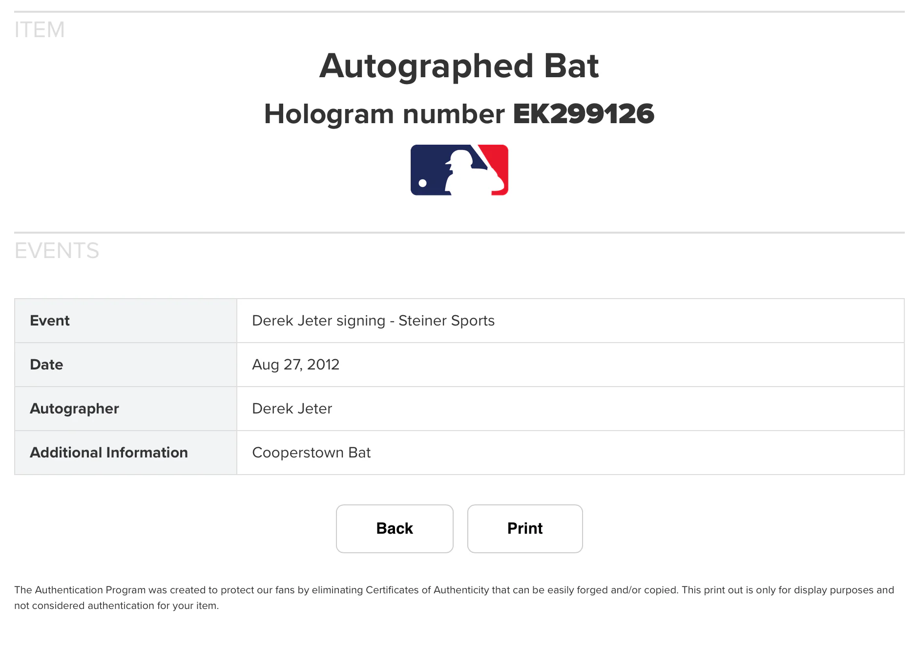 Bat Baseball / Yankees / Derek Jeter - Image 4