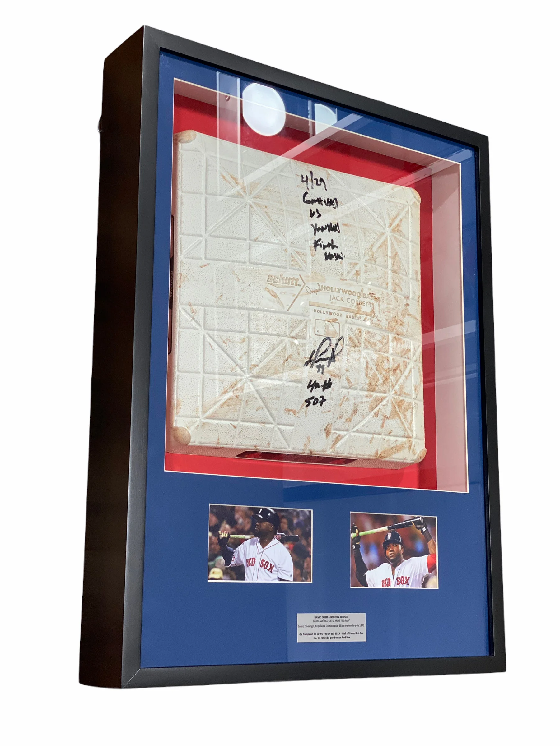 Base Enmarcada / Red Sox / David Ortiz Big Papi