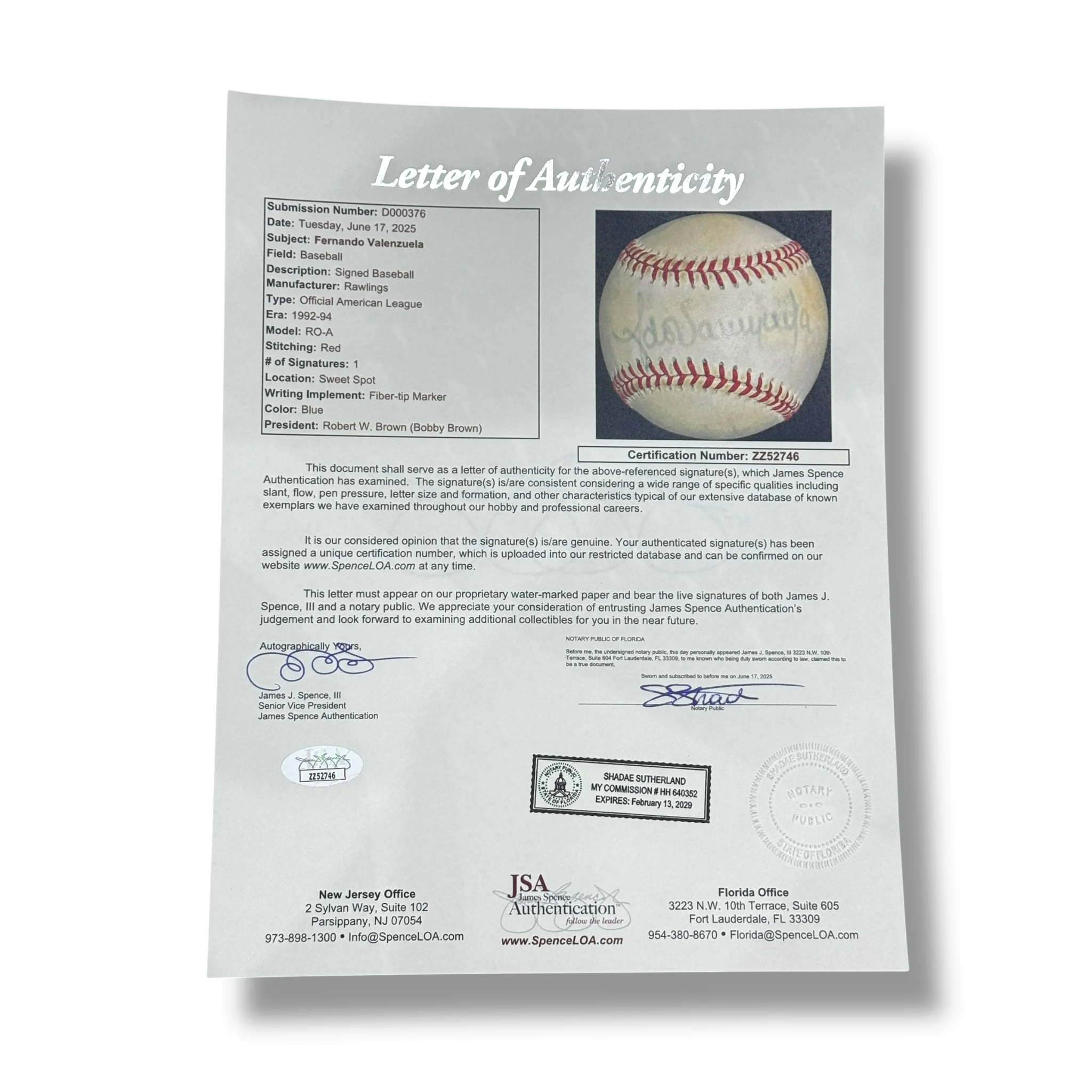 Pelota Baseball / Dodgers / Fernando Valenzuela - Image 3
