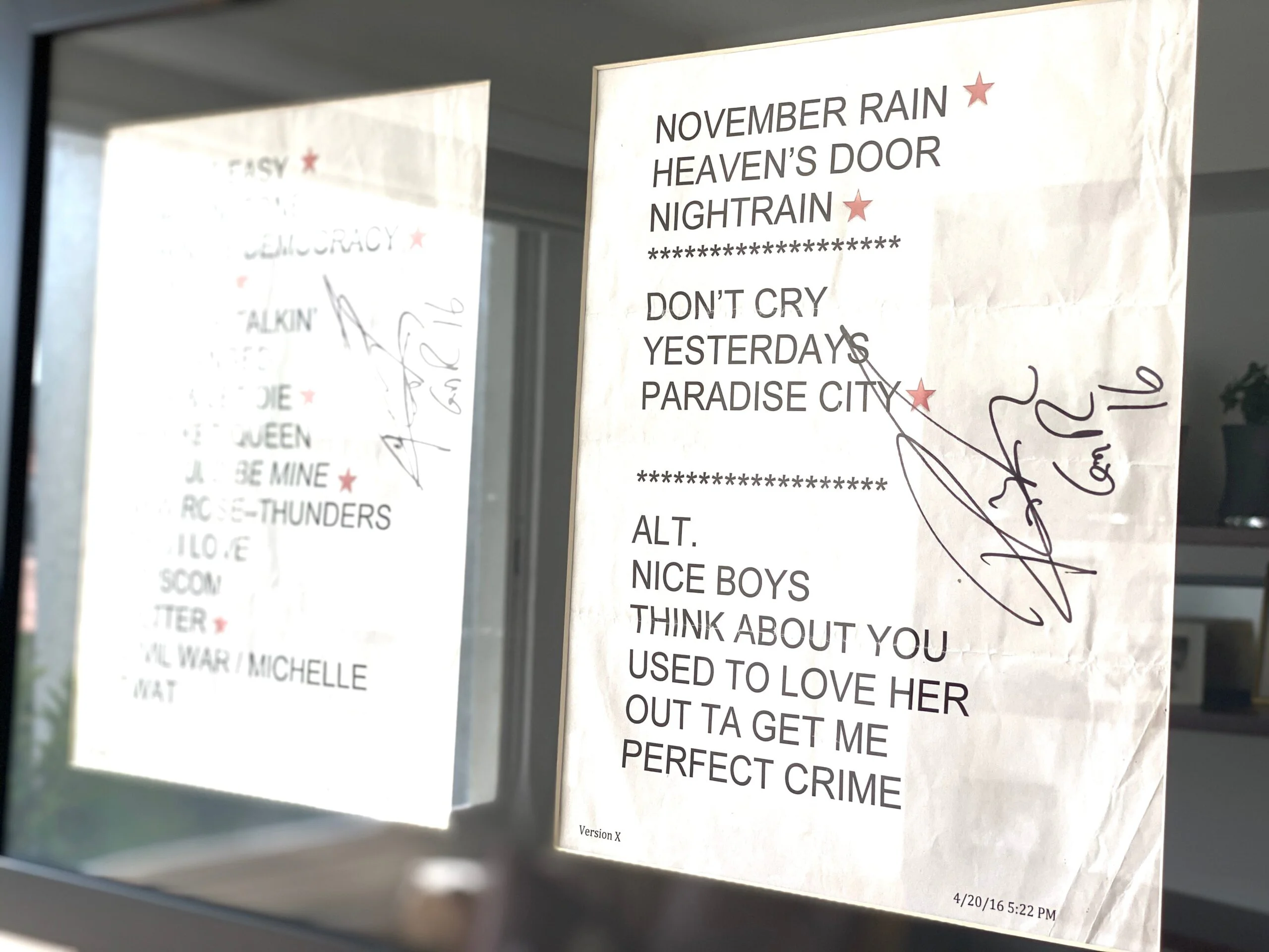 Set List | Guns N' Roses | Richard Fortus - Image 2