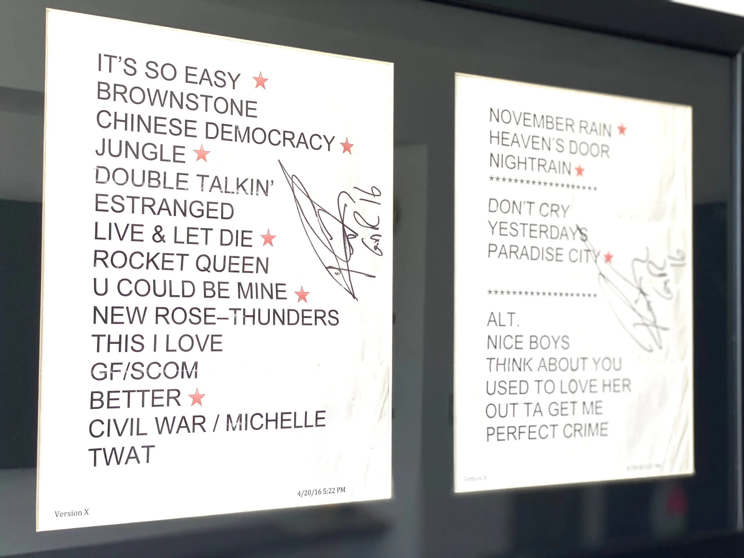 Set List | Guns N' Roses | Richard Fortus - Image 4