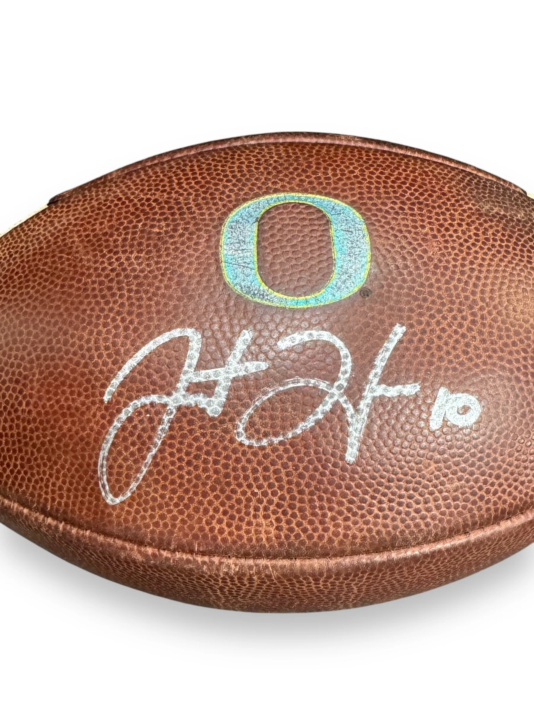 Balón Pro / Oregón / Justin Herbert (usado en juego) - Image 3