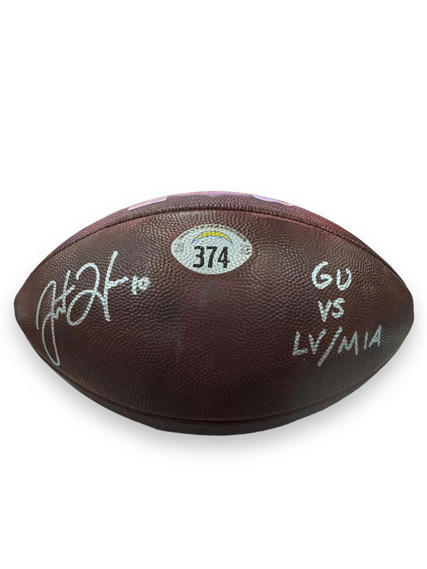 Balón Pro / Chargers / Justin Herbert (usado en juego) - Image 2