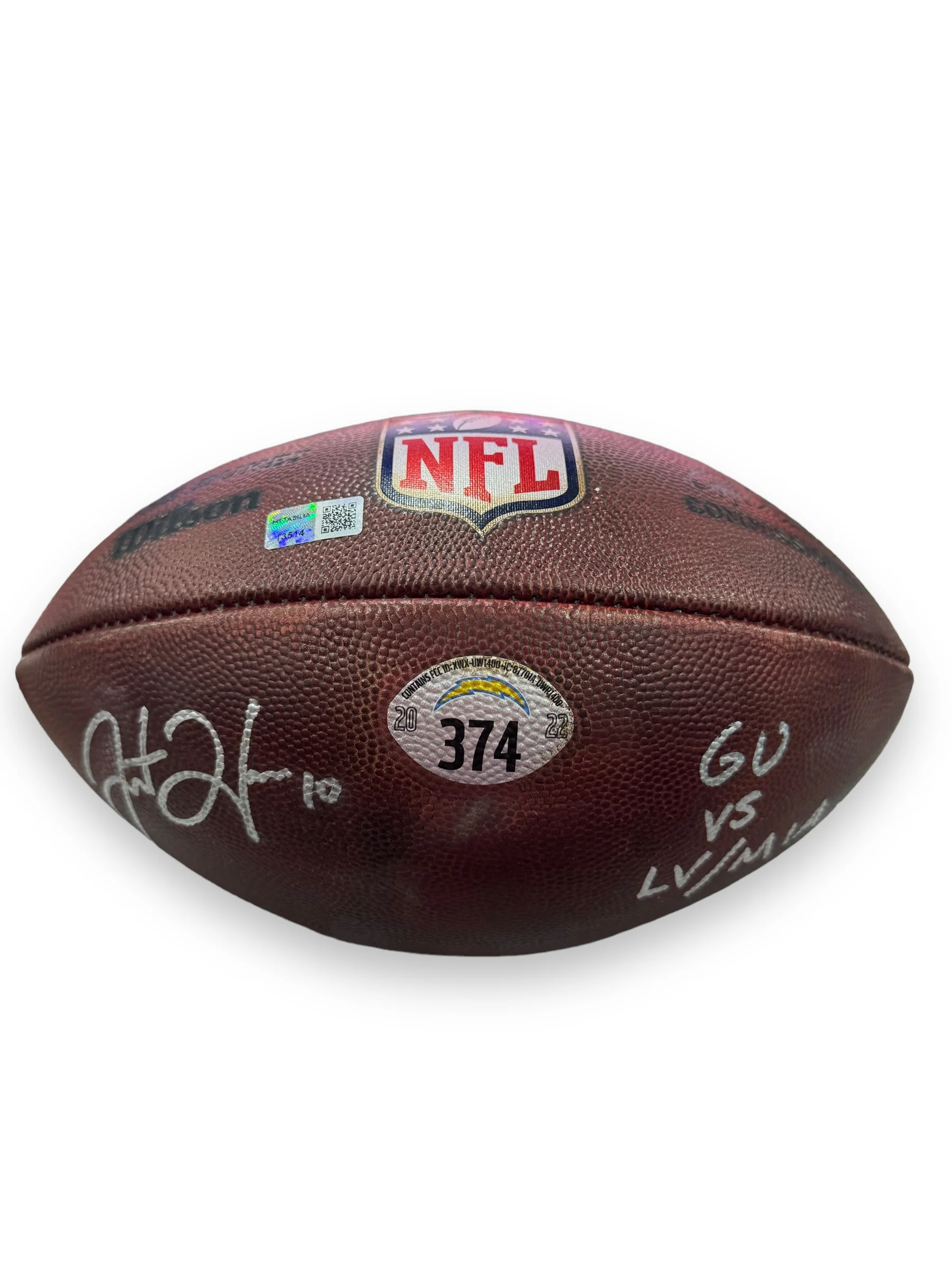 Balón Pro / Chargers / Justin Herbert (usado en juego)