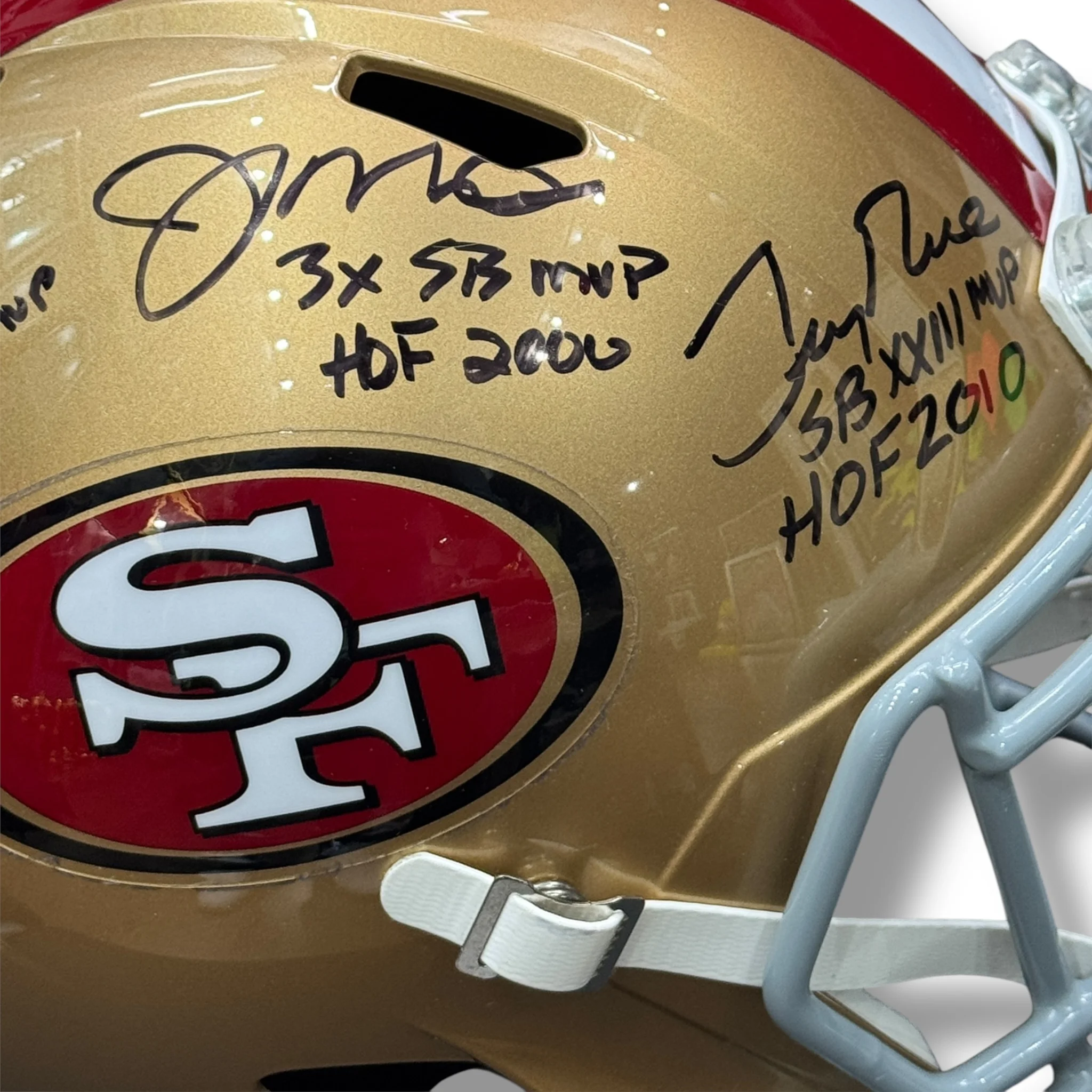 Casco Replica / 49ers Speed / Joe Montana, Jerry Rice, Steve Young (inscriptions) - Image 3