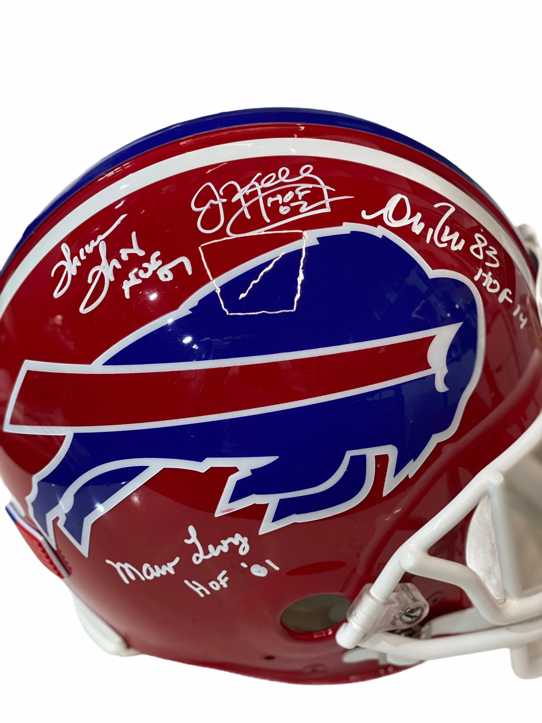 Casco Proline Throwback / Bills / Kelly, Thurman, Reed, Marv Levy, y Bruce Smith (Hof Inscrptions) - Image 2