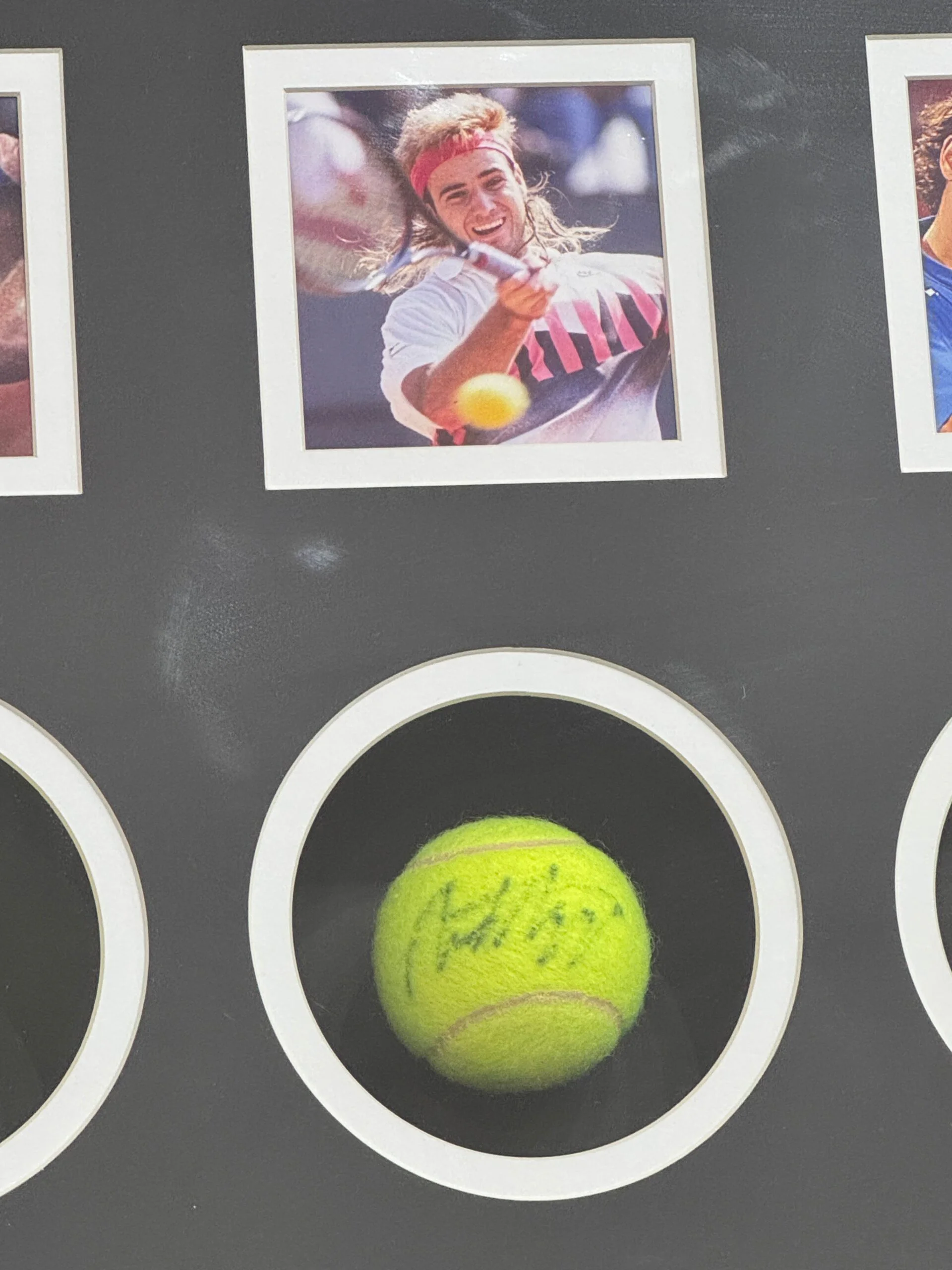 Set de Bolas Enmarcado / Tenis / Federer, Nadal, Djokovic, Sampras, Agassi y Alcaraz - Image 5
