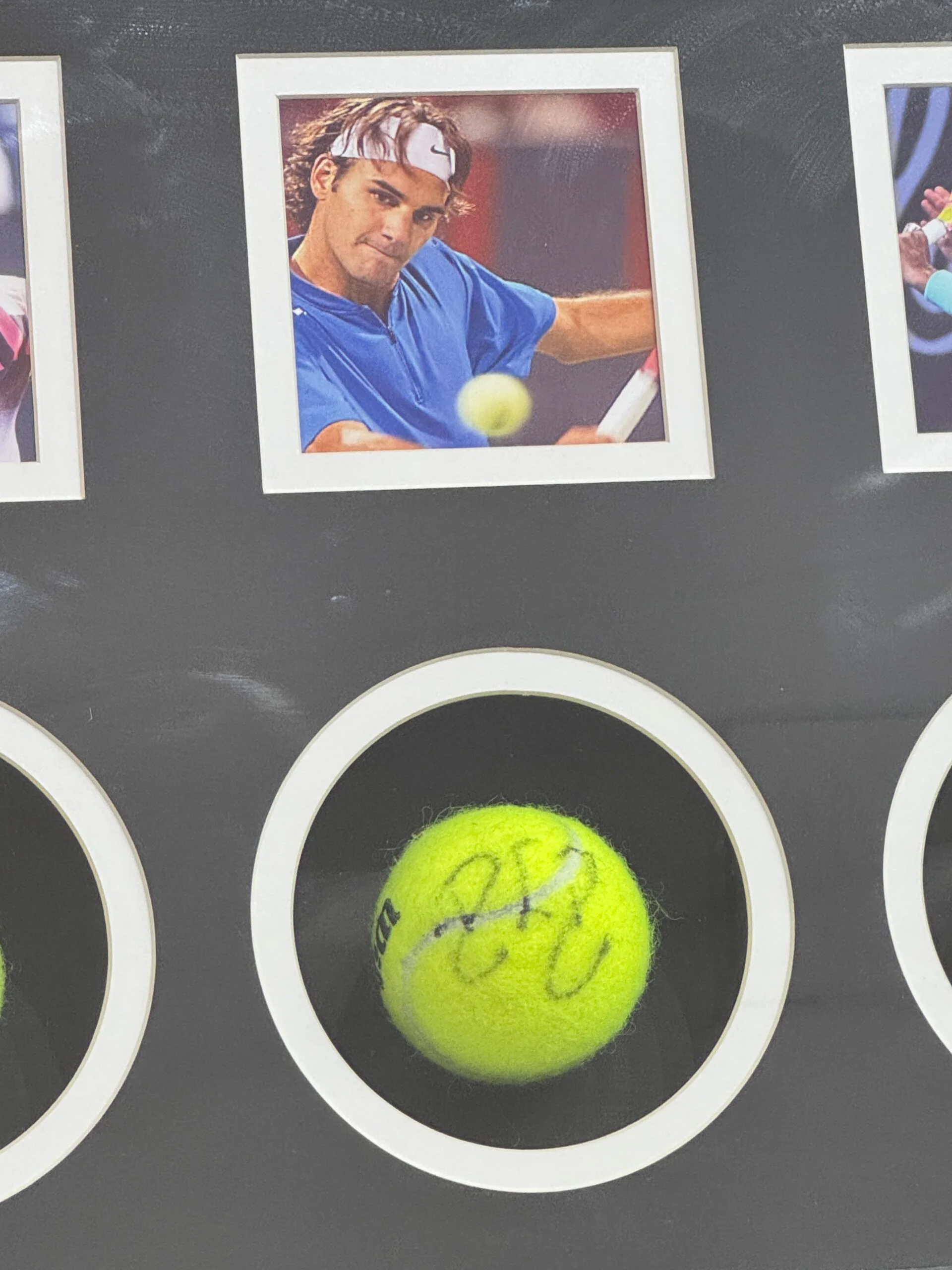 Set de Bolas Enmarcado / Tenis / Federer, Nadal, Djokovic, Sampras, Agassi y Alcaraz - Image 6