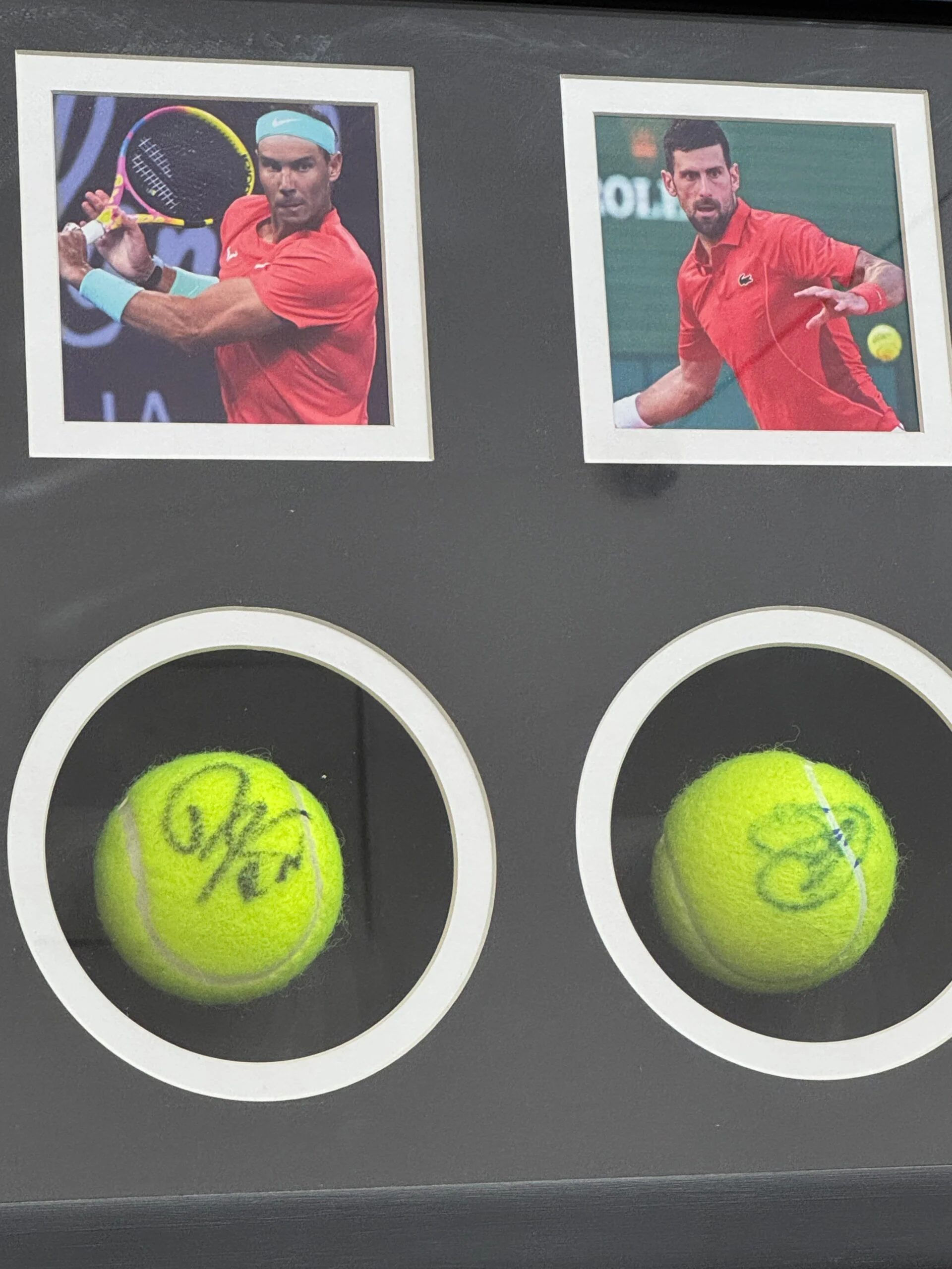 Set de Bolas Enmarcado / Tenis / Federer, Nadal, Djokovic, Sampras, Agassi y Alcaraz - Image 7