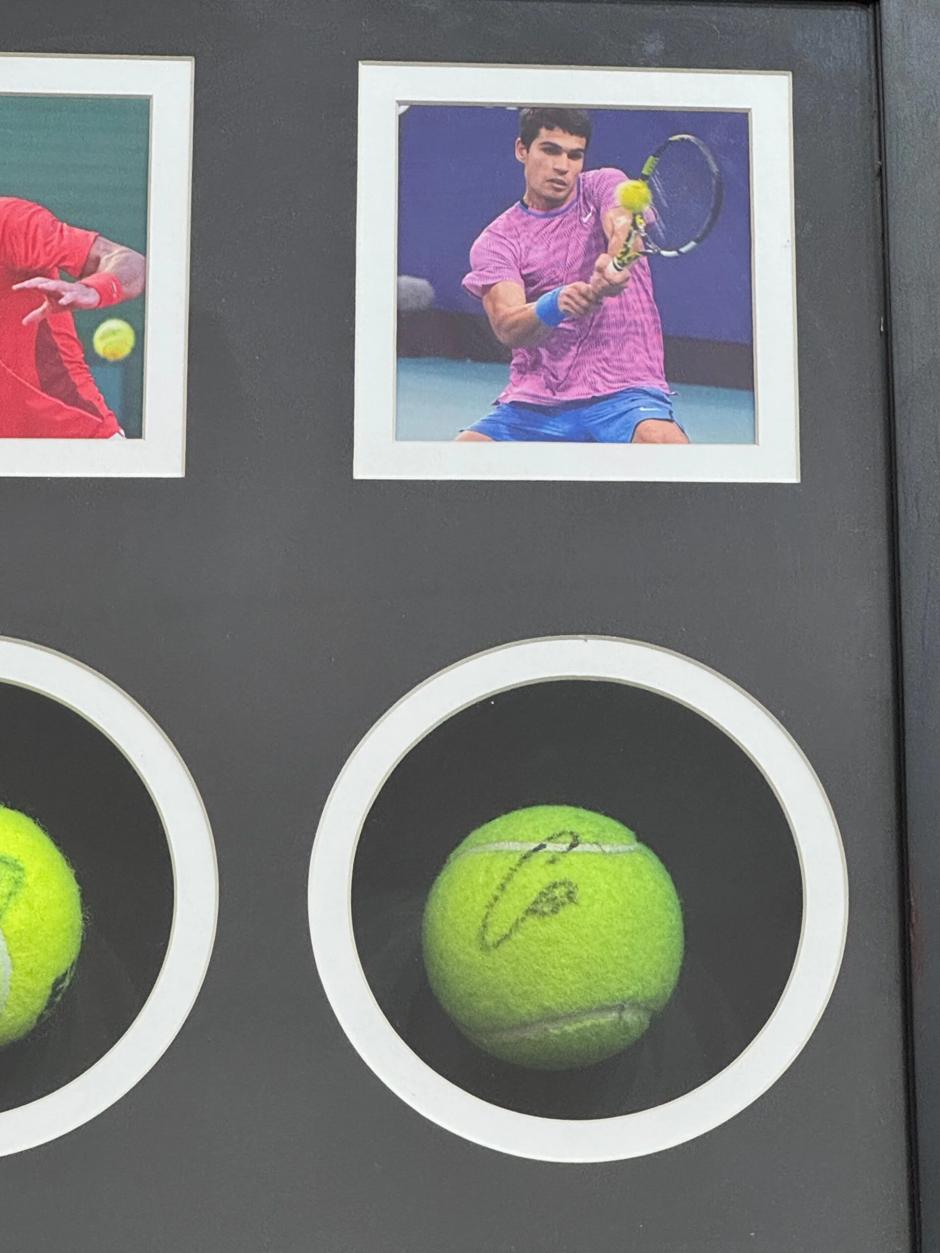 Set de Bolas Enmarcado / Tenis / Federer, Nadal, Djokovic, Sampras, Agassi y Alcaraz - Image 8