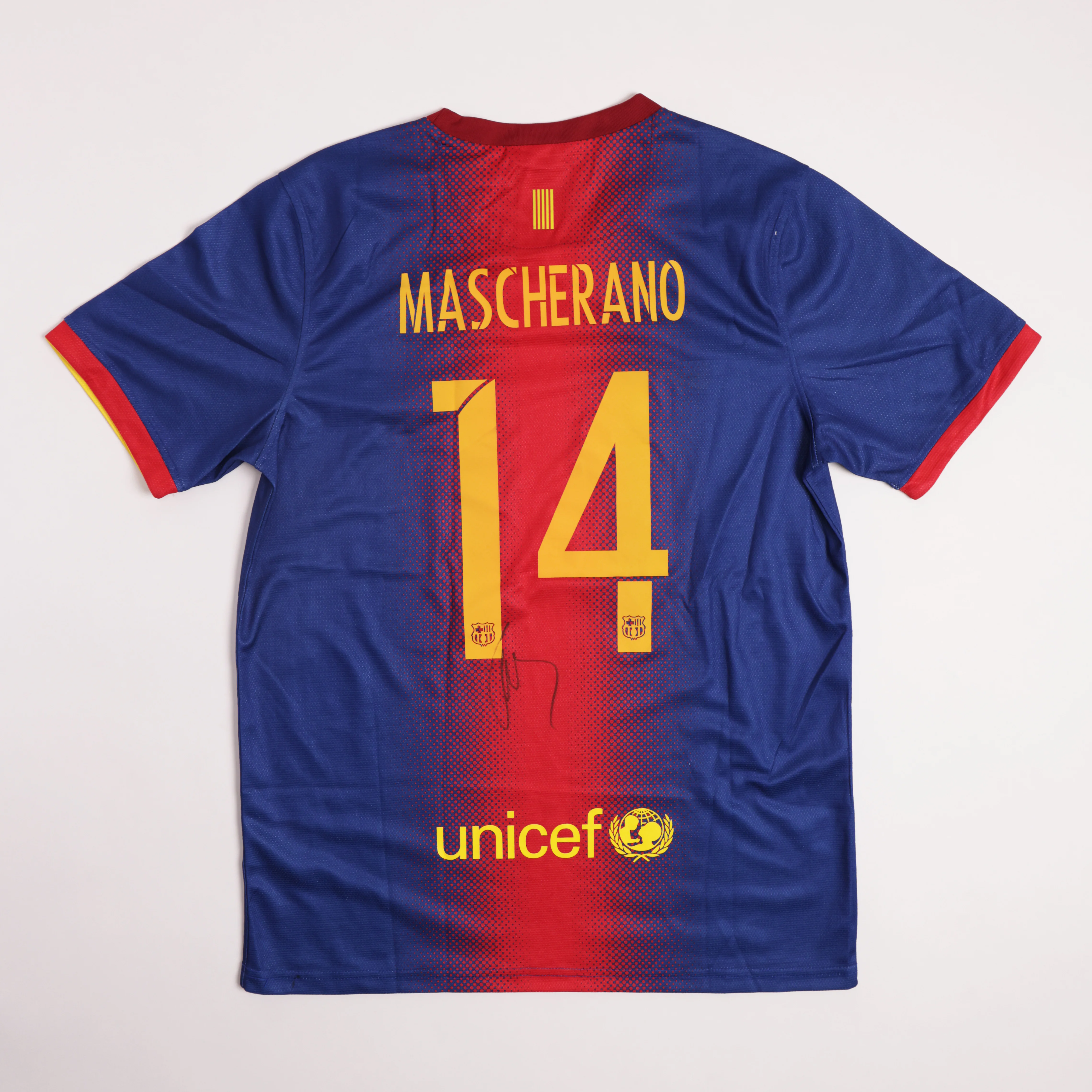 Jersey Barcelona 2012 Javier Mascherano y Xavi Hernández