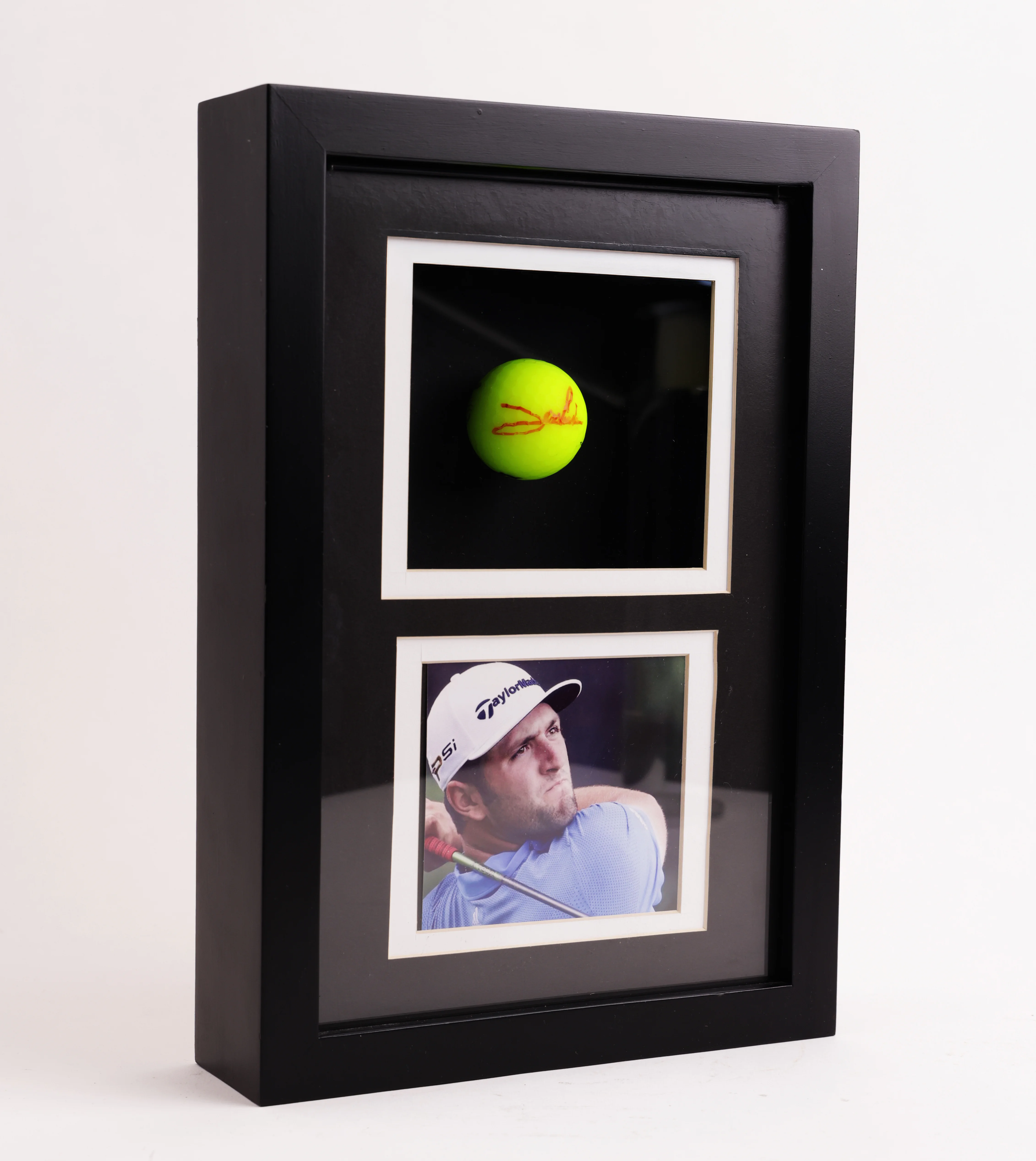 Pelota Jon Rahm Masters, Bola Amarilla, Enmarcada - Image 2