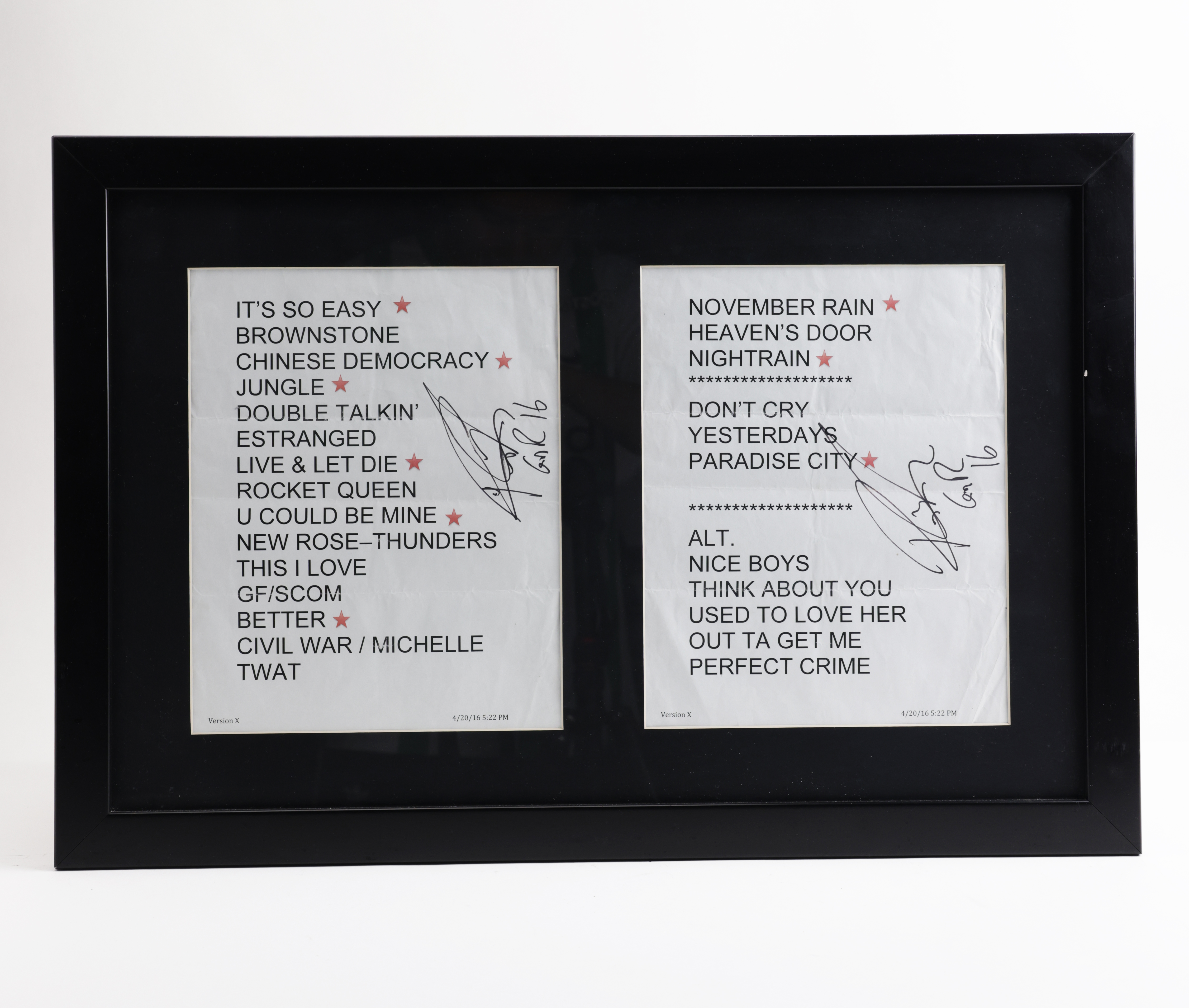Set List Richard Fortus Guns N Roses