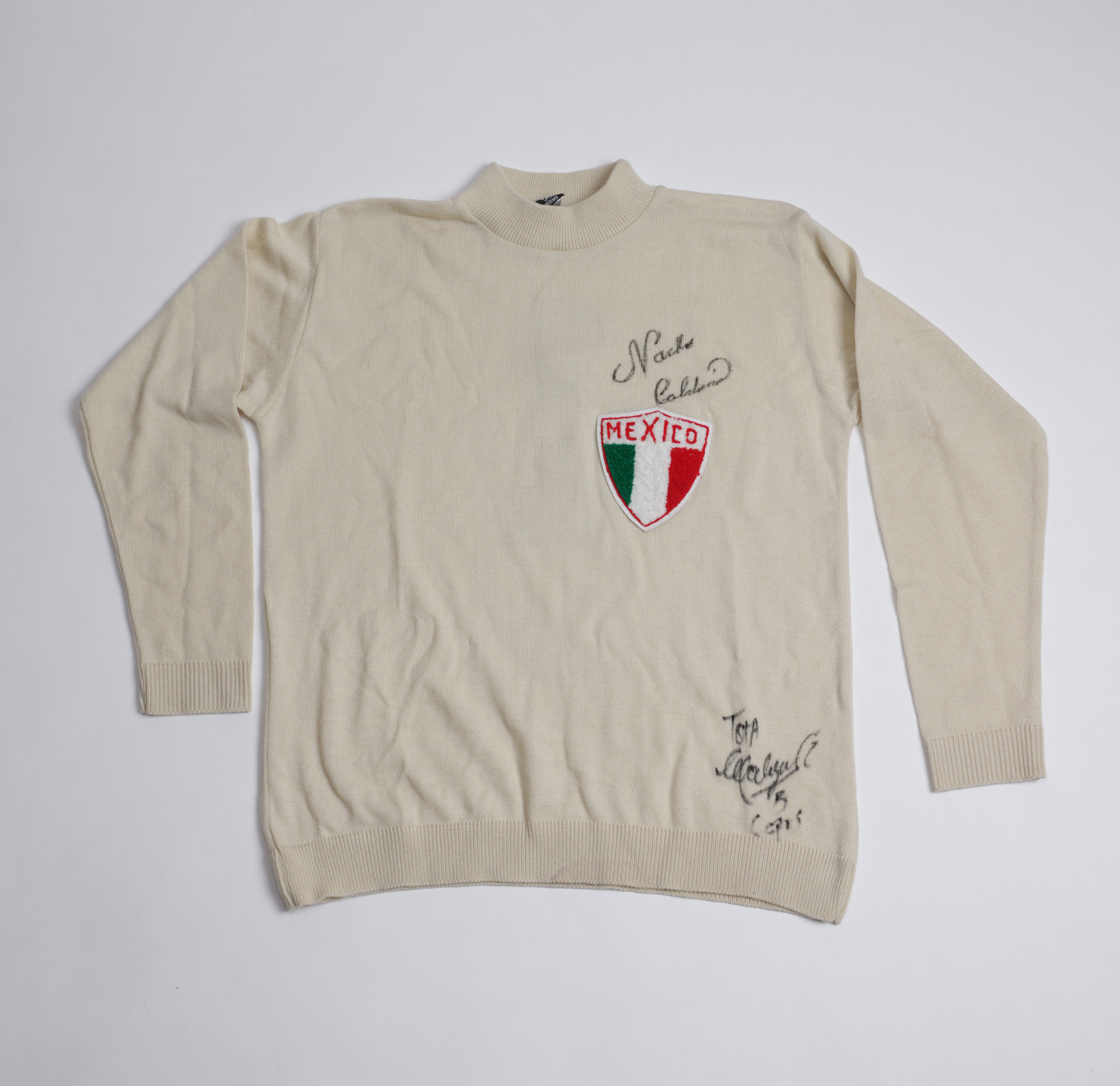Jersey Tota Carbajal Mexico, Inscripción "5 Copas"