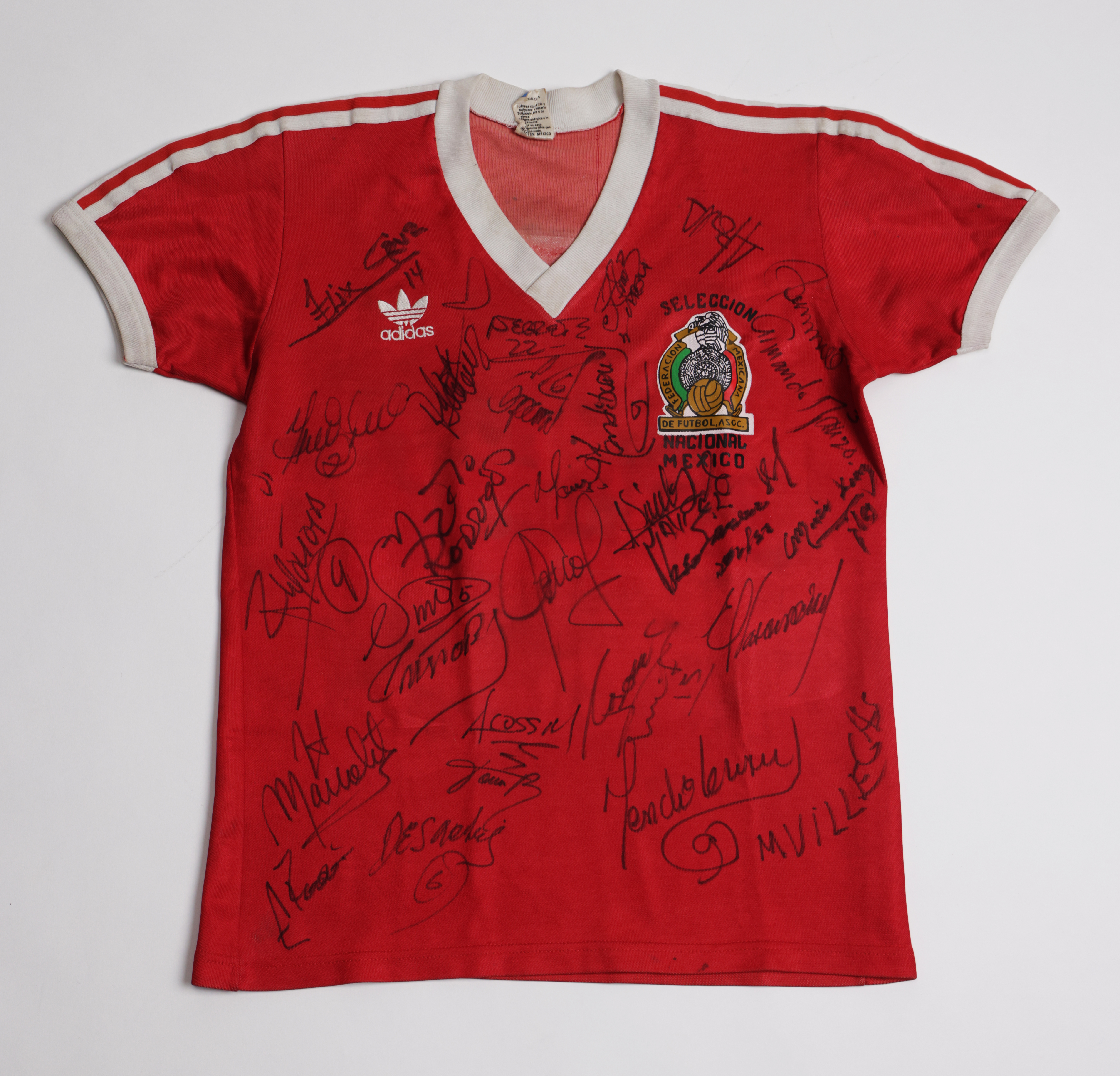 Jersey México 1986 (Hugo Sánchez, Negrete, Félix Cruz, Ortega, Luis Flores, etc) México 1986