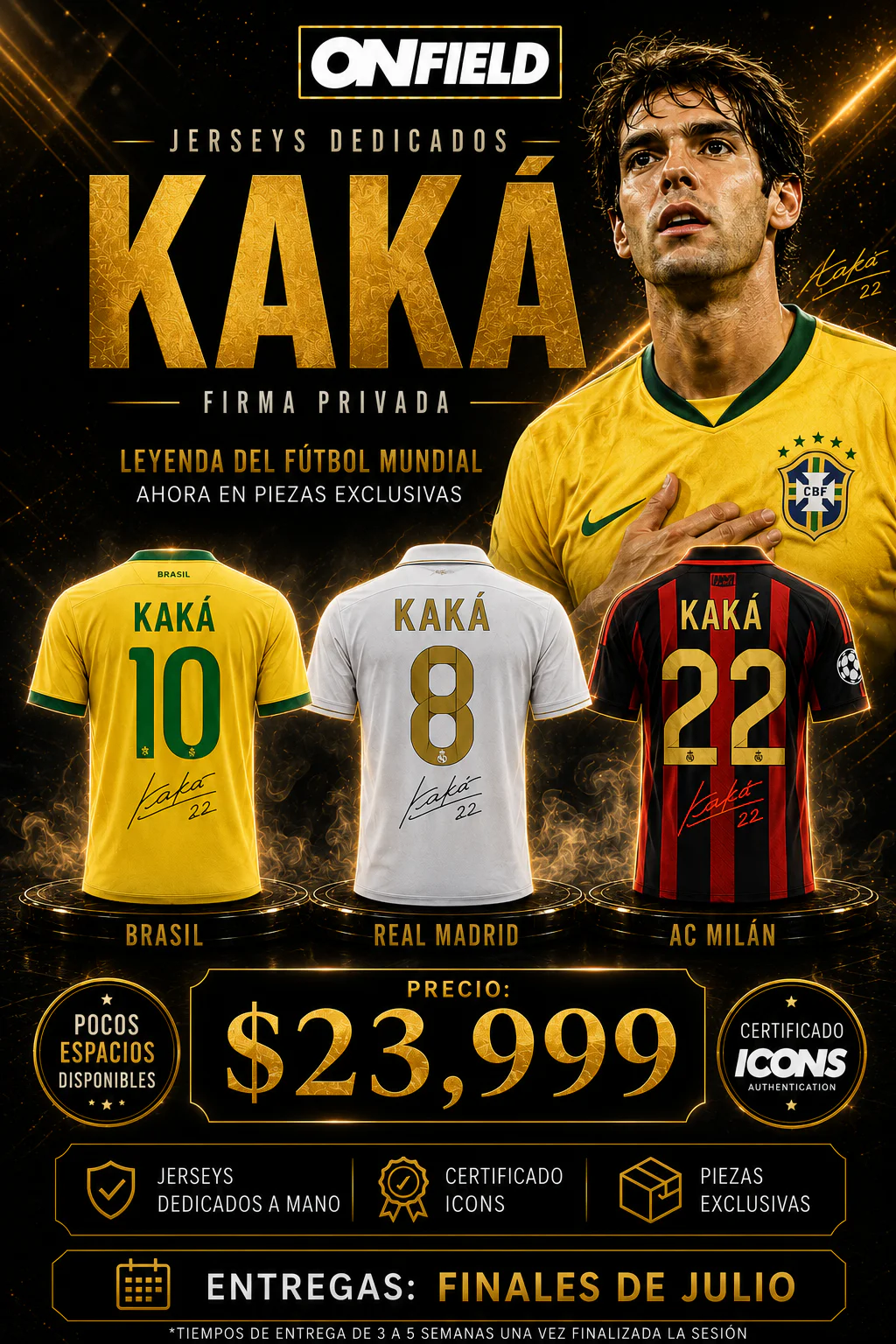 PREVENTA Jersey dedicado Kaká