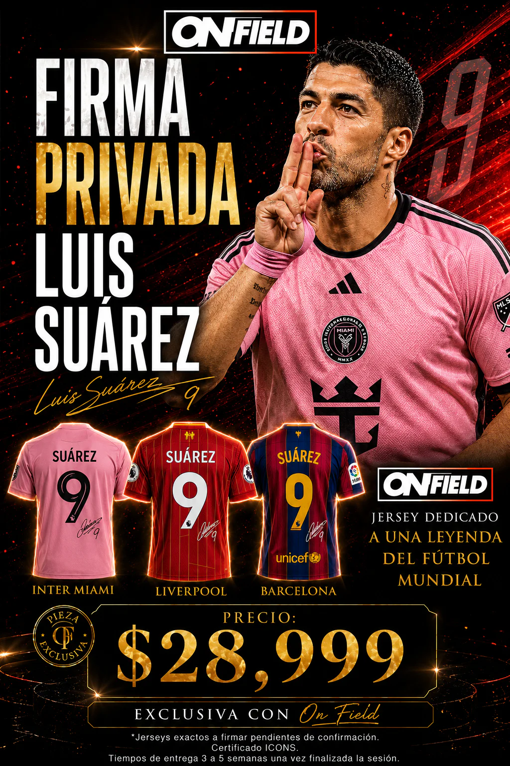PREVENTA Jersey dedicado Luis Suárez