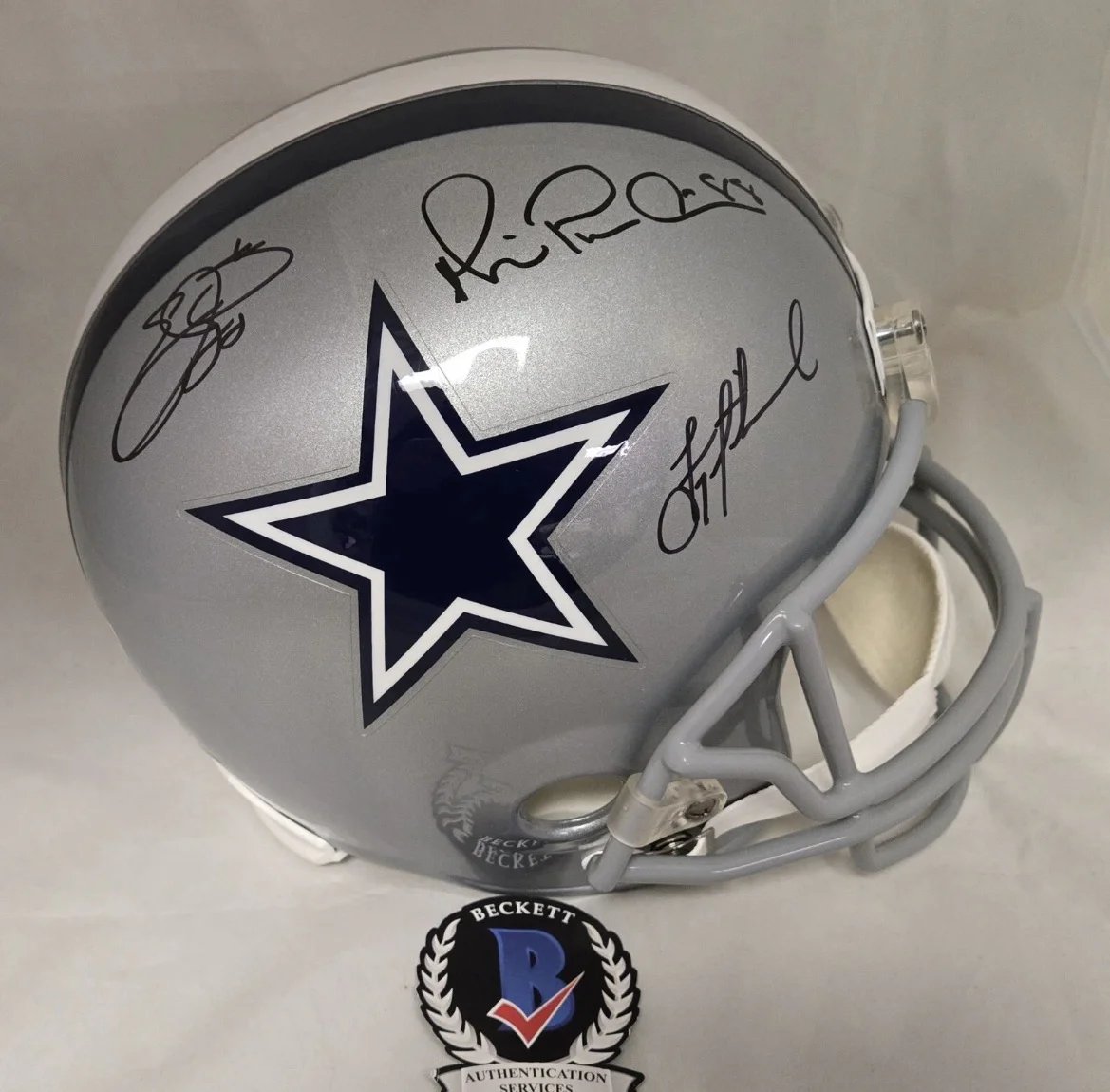 PREVENTA Casco Cowboys Irvin, Smith & Aikman Beckett