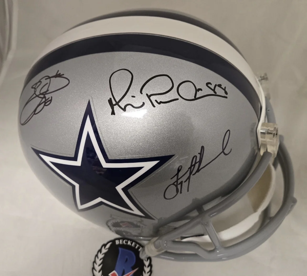 PREVENTA Casco Cowboys Irvin, Smith & Aikman Beckett - Image 3